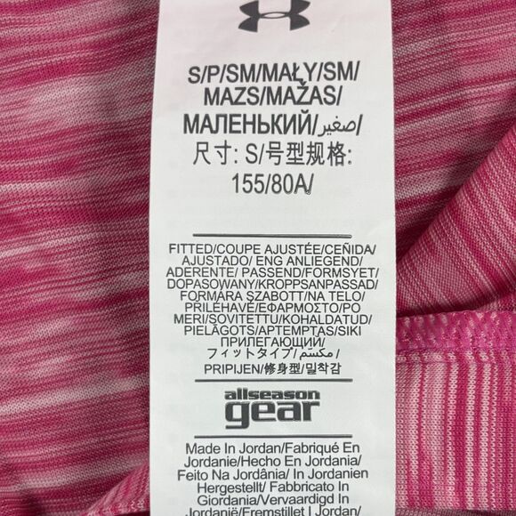 Under Armour Pullover Womens Small Pink Fitted 1/2 Zip Running Top All Season - Picture 8 of 9